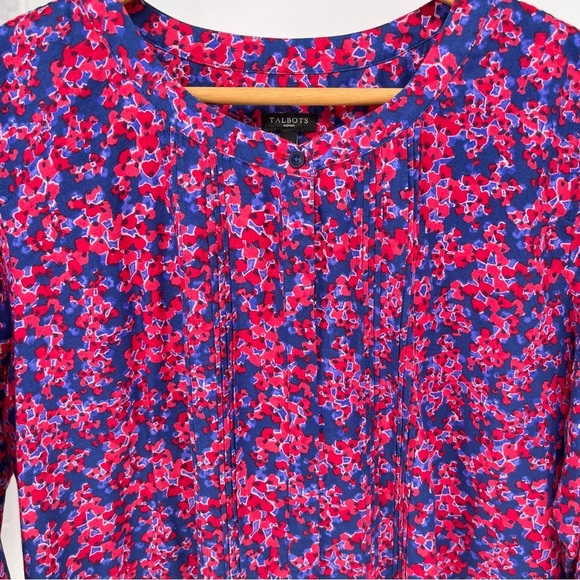 Talbots Womens Floral Cotton Pintuck Blouse Size 3X - Picture 5 of 11